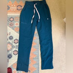 Figs Yola Teal Blue Scrub Pants